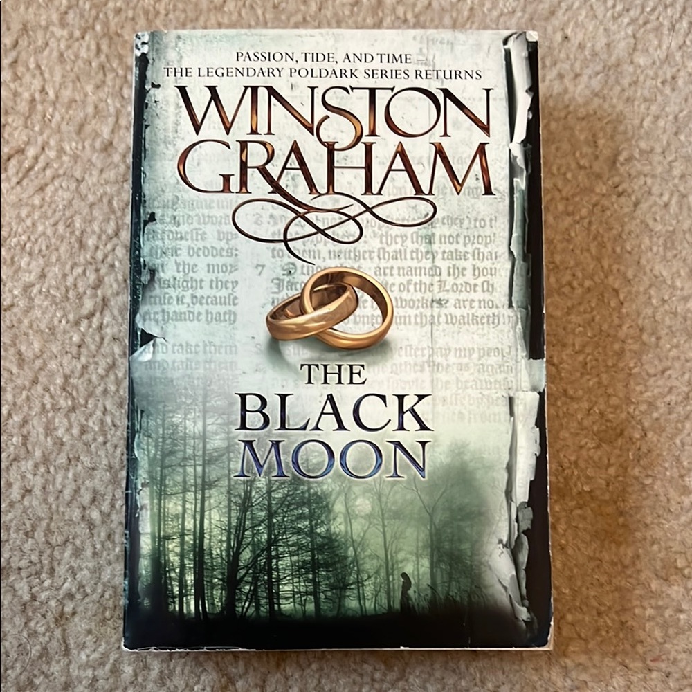 Poldark book, The Black Moon by Winston Graham.